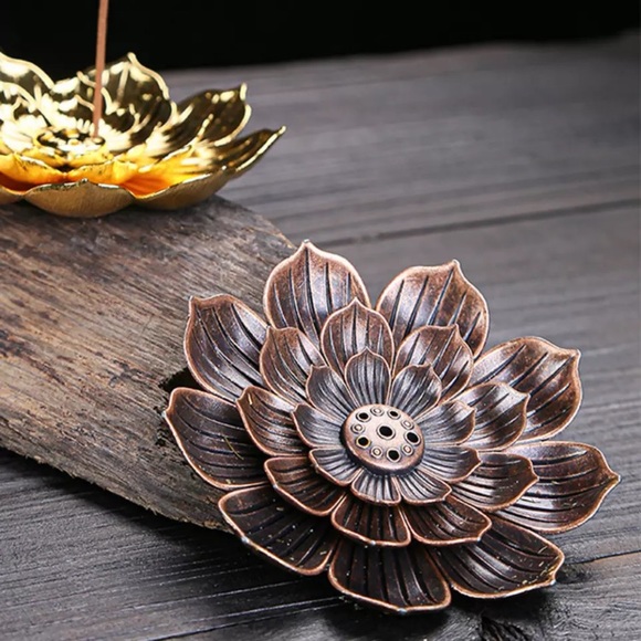 New! Bronze Lotus Cone Incense Holder - Picture 5 of 14